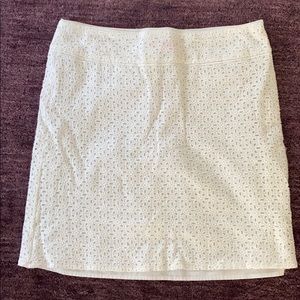 White Eyelet Mini Skirt Size 10
